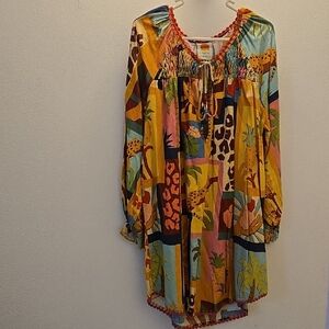 Farm Rio Colorful Animal Print Dress